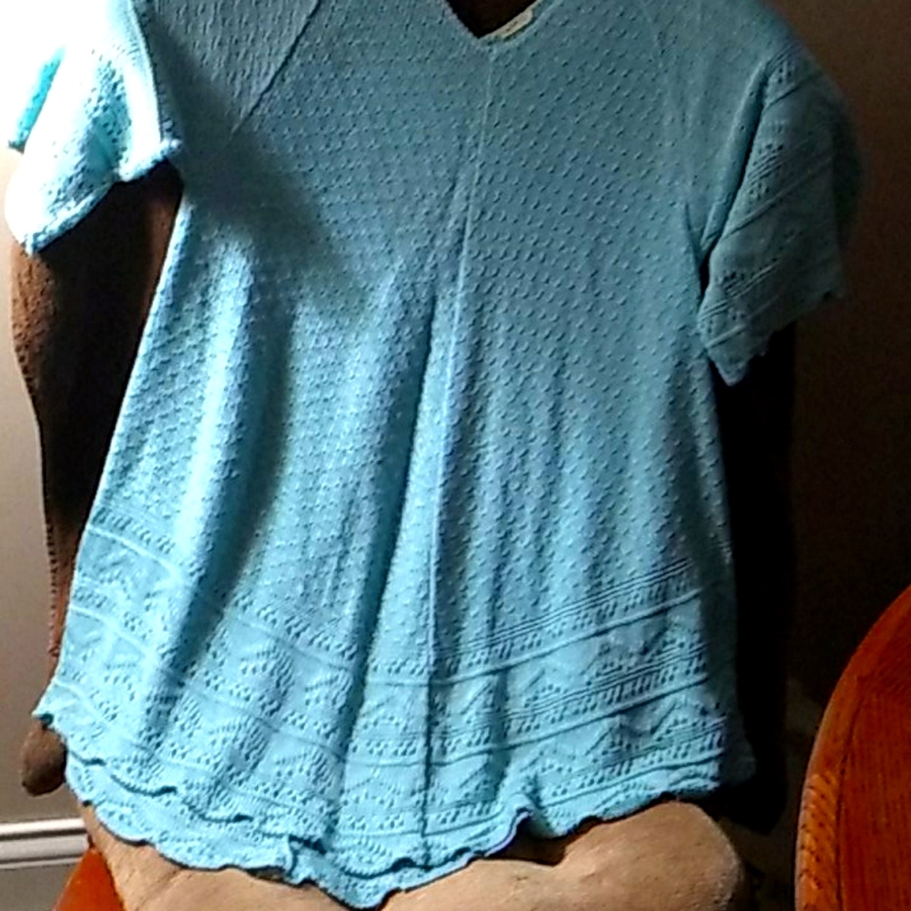 Ladies teal sweater